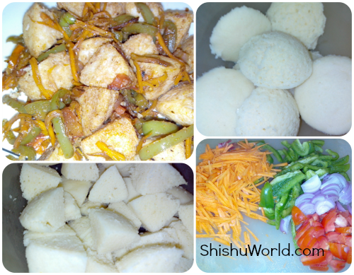 Chilli Idli/ Idli manchurian for kids